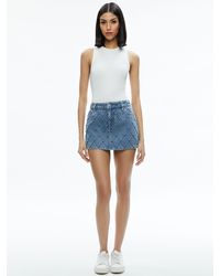 Alice + Olivia - Joss High Rise Quilted Embellished Mini Skirt - Lyst