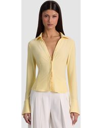 Alice + Olivia - Freya Button Down Top - Lyst