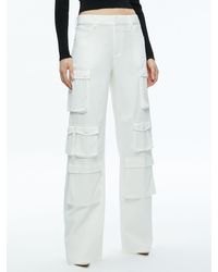 Alice + Olivia - Olympia Mid Rise BAGGY Cargo Pants - Lyst