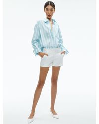 Alice + Olivia - Finely Oversized Long Button Down Shirt - Lyst