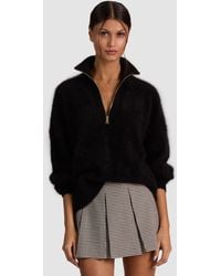 Alice + Olivia - Toby Cashmere Quarter Zip - Lyst