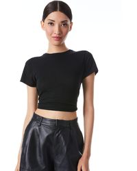 Alice + Olivia - Cindy Classic Cropped Tee - Lyst