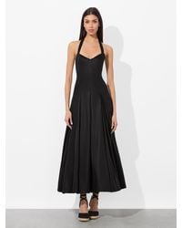 Alice + Olivia - Isabelle Flared Midi Dress - Lyst