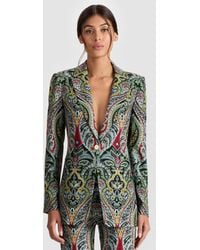 Alice + Olivia - Breann Paisley Longline Blazer - Lyst