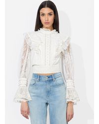 Alice + Olivia - Delpha Embellished Top - Lyst