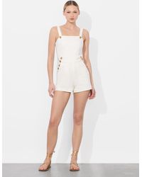 Alice + Olivia - Vita Denim Romper - Lyst