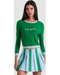 Alice + Olivia - Carolann Cashmere Shrunken Pullover - Lyst