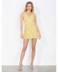Alice + Olivia - Tatum Embellished Mini Gown - Lyst