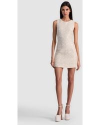 Alice + Olivia - Cade Embellished Tweed Mini Dress - Lyst