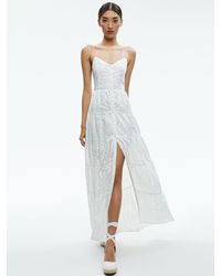 Alice + Olivia - Shantella Tiered Button Front Maxi Dress - Lyst