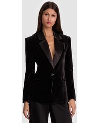 Alice + Olivia - Silas Velvet Blazer - Lyst