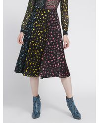 Alice + Olivia Jenessa Rainbow Leopard Skirt - Multicolour