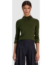 Alice + Olivia - Porla Collared Sweater - Lyst