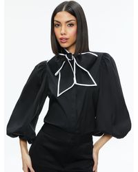Alice + Olivia - Lou Bow Button Down - Lyst
