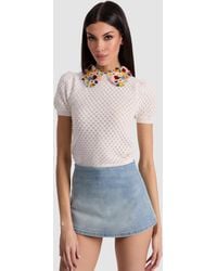 Alice + Olivia - Chase Puff Sleeve Sweater - Lyst