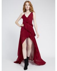 Alice + Olivia Mariana High Low Tiered Gown