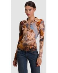 Alice + Olivia - Jade Button Front Top - Lyst