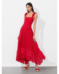Alice + Olivia - Rosalee Eyelet Maxi Dress - Lyst