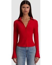 Alice + Olivia - Freya Button Down Top - Lyst