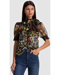 Alice + Olivia - Brentley Puff Sleeve Blouse - Lyst