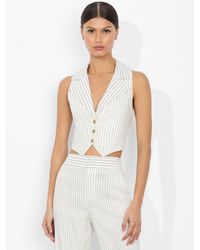 Alice + Olivia - Donna Linen Vest - Lyst