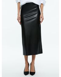Alice + Olivia - Maeve Vegan Midi Skirt - Lyst