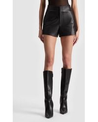 Alice + Olivia - Cady Leather Short - Lyst