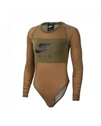 olive green nike bodysuit