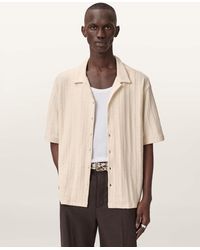 AllSaints - Trace Oversized Textured Shirt - Lyst