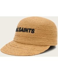 AllSaints - Mila Straw Baseball Cap - Lyst