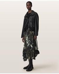 AllSaints - Arleen Panelled Maxi Skirt - Lyst