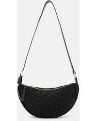 AllSaints - Half Moon Crochet Crossbody Bag - Lyst