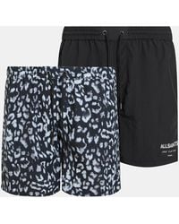 AllSaints - Lani Underground Swim Shorts 2 Pack, - Lyst