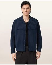 AllSaints - Stanley Striped Long Sleeve Shirt - Lyst