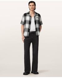 AllSaints - Fade Out Short Sleeve Check Shirt - Lyst