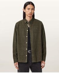 AllSaints - Lorella Textured Ramskull Shirt - Lyst