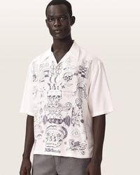 AllSaints - Ignis Oversized Short Sleeve Printed Shirt - Lyst