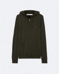 AllSaints - Mode Merino Wool Zip-Up Hoodie - Lyst