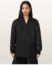 AllSaints - Lorna Cotton Blazer Jacket - Lyst