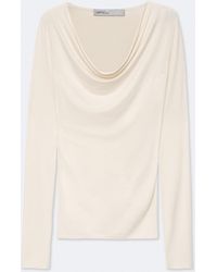 AllSaints - Lilla Cowl-Neck Slim-Fit Top - Lyst