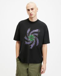 AllSaints - Fraktyl Oversized Graphic Print T-shirt - Lyst