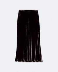 AllSaints - Nalia Velvet Midi Skirt - Lyst