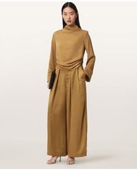 AllSaints - Lola Cocoon Legged Pleated Pants - Lyst
