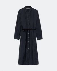 AllSaints - Yurra Tied Cupro Shirt Dress - Lyst