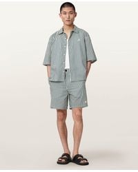 AllSaints - Chopin Straight Fit Striped Shorts - Lyst