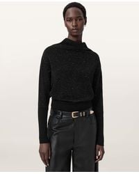 AllSaints - Ridley Cropped Sparkle Jumper - Lyst