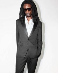 AllSaints - Slim-Fit Satin Lapel Tuxedo Blazer - Lyst