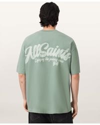 AllSaints - Odyssey Oversized Short Sleeve Crew T-Shirt - Lyst