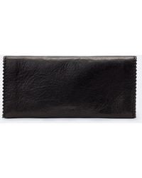 AllSaints - Siloh Pinked-Edge Leather Continental Wallet - Lyst