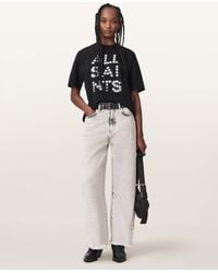 AllSaints - Payton High Waisted Barrel Leg Denim Jeans - Lyst